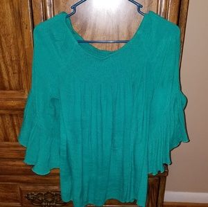 Green blouse
